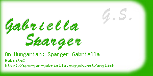 gabriella sparger business card